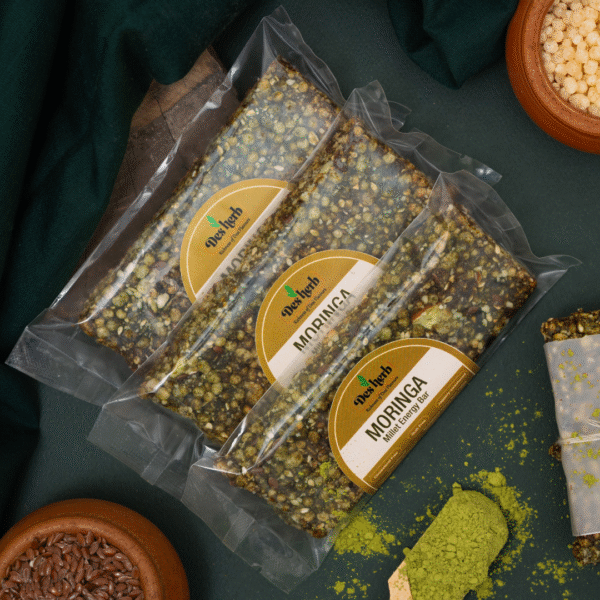 Desherb Moringa Millet Bar – Natural Energy Bar with Jaggery, Dates & Seeds