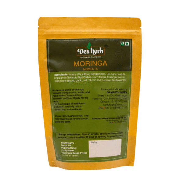 Moringa Moments by Desherb – Light, Guilt-Free Snack with Indrayani Rice and Herbs