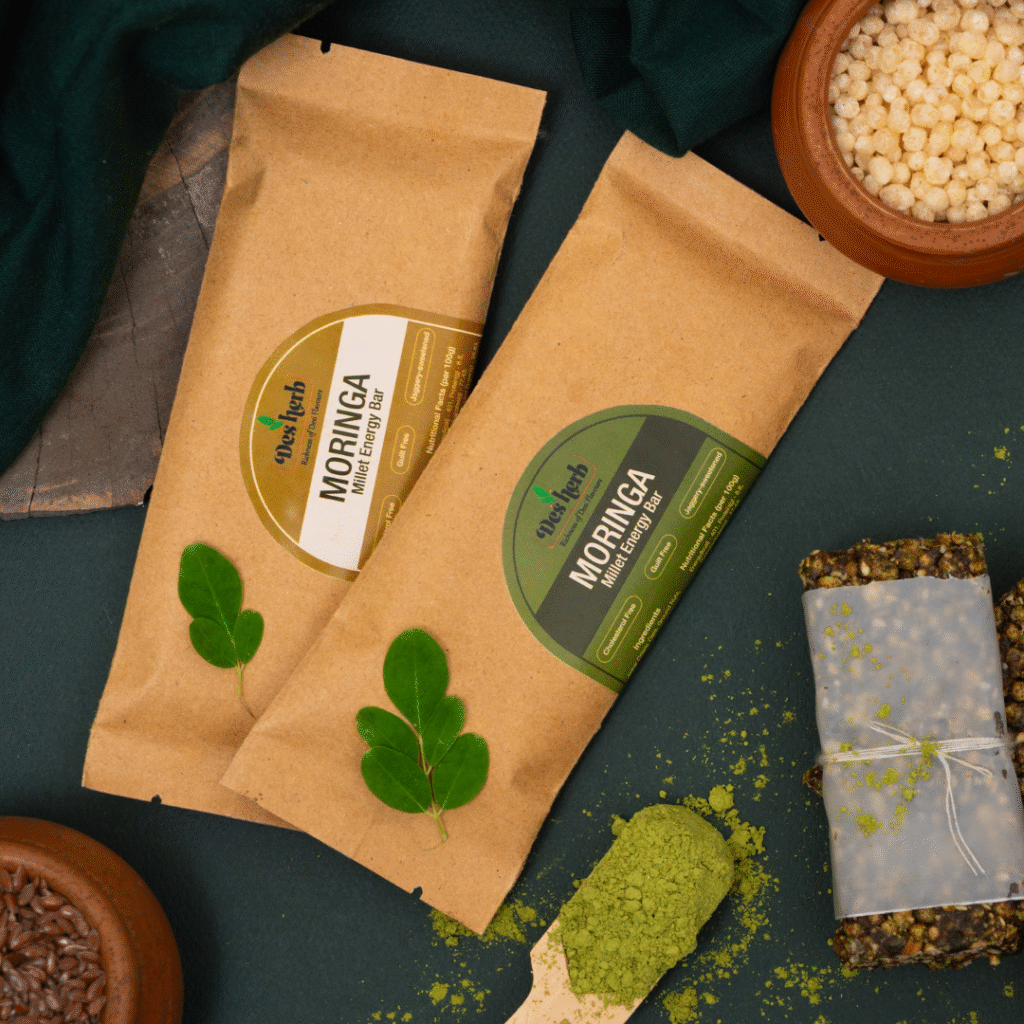 Desherb Moringa Millet Bar – Natural Energy Bar with Jaggery, Dates & Seeds