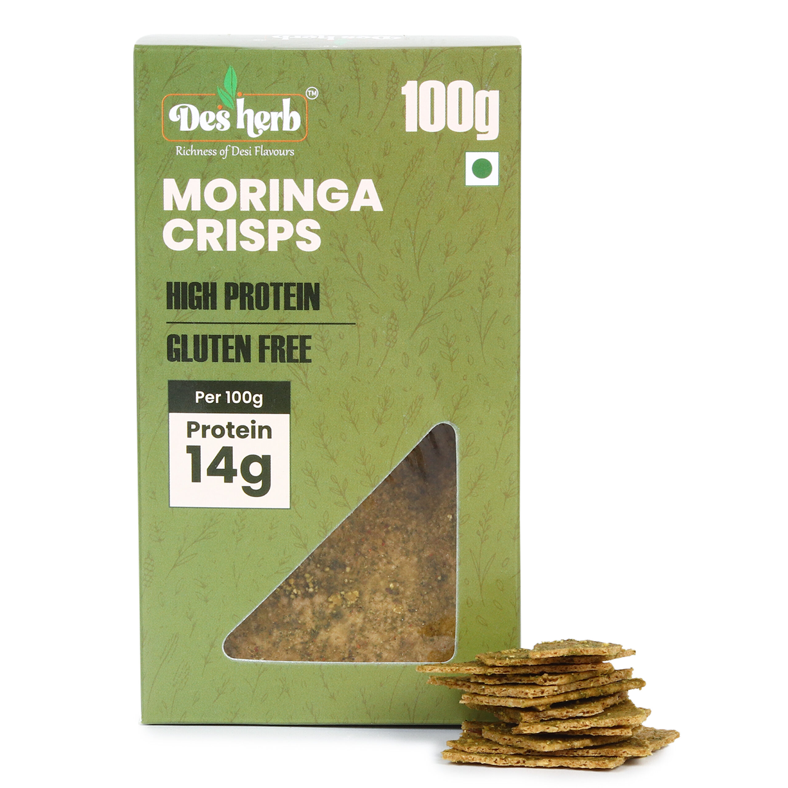 Moringa High Protein Crisps by Desherb