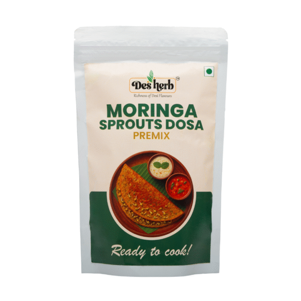 Desherb Moringa Sprouts Dosa Premix – Nutritious Instant Mix with Lentils, Spices & Moringa