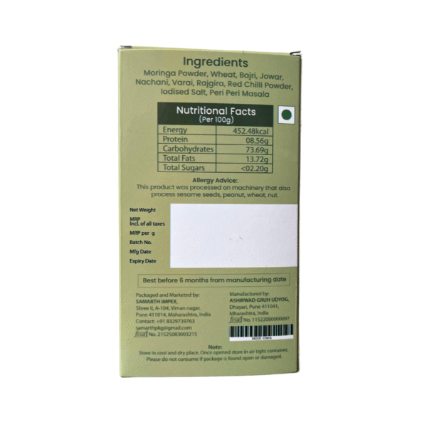 Desherb Moringa Multigrain Crisps – Healthy Snack with Wheat, Bajri, Jowar & Millets