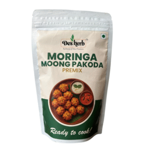 Desherb Moringa Moong Pakoda Premix Front Pack – Ready to Cook Snack