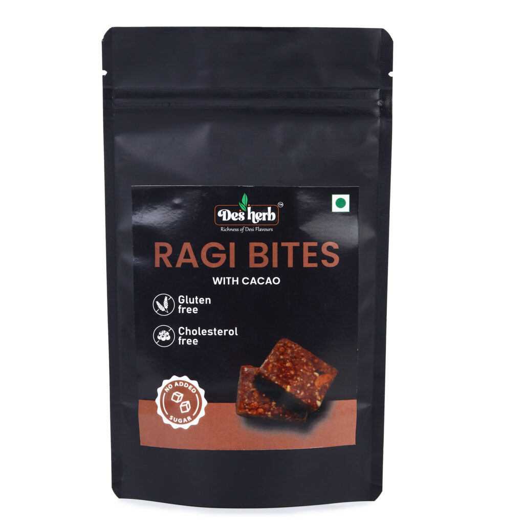 Desherb Ragi Bites with Cacao
