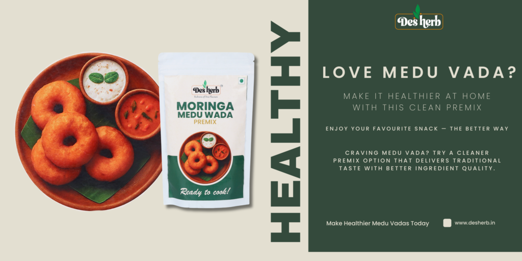 Healthy medu vada premix at home