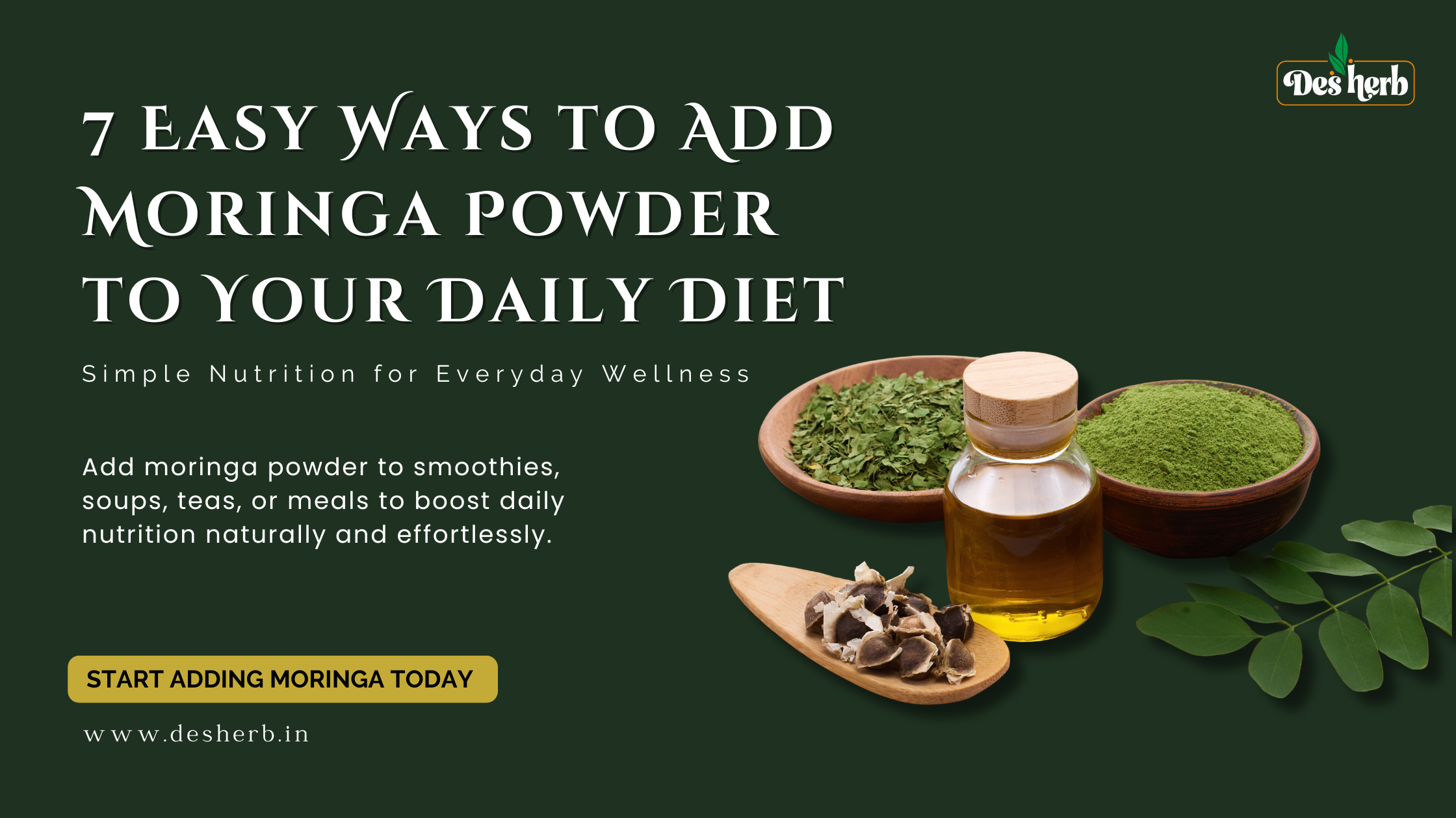 Moringa powder uses