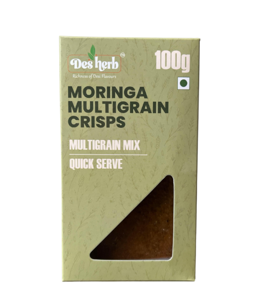 Desherb Moringa Multigrain Crisps – Healthy Snack with Wheat, Bajri, Jowar & Millets